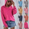 moletom de lã com capuz feminino com capuz casual blusa solta moletons de cor sólida 2023FW street hipster designer hoodies