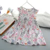 Flickans klänningar 2023 Summer Children Floral Dress Elegant Toddlers Girl Costume For 7 Old Kids Design Clothes Cool Gift R230607