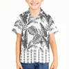 Men's Casual Shirts Polynesian Tribal Tongan Totem Tattoo Tonga Prints Children's Place Boys Short Sleeve Button Down Shirt Holiday