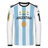 Herren T-Shirts Argentinien Fußballtrikot Nationalmannschaft Flagge T-Shirt Original Kinder-Erwachsene T-Shirt Fußballtrikot Argentinien 230607