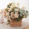 Fleurs décoratives Rose soie artificielle Scrapbook faux pour bricolage salon jardin mariage décoration noël Bouquet Vase