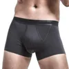 Caleçons hommes Modal maille troncs mince transparent court Boxer élasticité slips Sport natation sous-vêtements séparation pochette U convexe