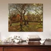 Stampe su tela impressioniste Alberi di castagno Primavera Camille Pissarro Pittura a olio Paesaggio fatto a mano Arredamento moderno della camera da letto