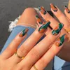 Kunstnagels 24 stks/set 2023 Zomer Frisse Korte Nep Nagel Tips Afneembare Draagbare Druk Op Volledige Kunstmatige Kunst Met Lijm Voor Meisjes Gift