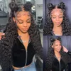 Brazilian Curly Lace Front Wig 13X4 Lace Frontal Wigs For Women Pre Plucked Baby Hair Glueless 360 Full Lace Synthetic Closure Wig