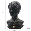 Jewelry Boxes Black Beautiful Girl Style Resin Model Earrings Necklaces Jewellery Stand Necklaces Display Earrings Display Stands Jewelry 230606