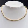 Chains 2023 Simple Fashion Necklace For Women Men Gold Color Round Ball Chain Beads Necklaces Choker Jewelry Wholesale