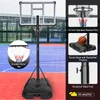محمولة كرة السلة المحمولة نظام اللوحة الخلفية الطول ارتفاع القابل للتعديل 6.6 قدم - 10 أقدام مع 44 بوصة اللوحة الخلفية وعجلات للبالغين المراهقين