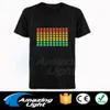 T-shirts voor heren Sound Active Equalizer El T-shirt Equalizer Light Up Down Led T-shirt Knipperend Muziek Geactiveerd Led T-shirt 230606