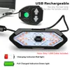 Cykelbelysningar Bicycle Turn Signal Light Wireless Remote Control USB Raddningsbara bakre bakcykel bakljus för cyklar Scooters MTB Road 230606