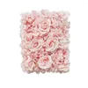 Fleurs décoratives 40cmX30cm Fleur Artificielle Décoration Murale Pivoine Rose Panneau Blanc Mariage Toile de Fond Pavillon Coins Décor Floral
