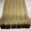 High Quality European Double Drawn Raw Remy PU Tape in Hair extensions 100 Human Hair