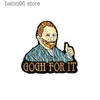 Alfinetes Broches Pintura artística Van Gogh broche Inglês haste crachá de metal alfinete de colarinho de camisa T230607