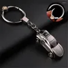 Keychains Men's Domineering Car Keychain Fashion Colorful Rotating Tire Creative LED Light Setting Beautiful Gifts For Men