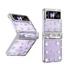 Plating Stars Case Shell for VIVO X Flip OPPO N2 Huawei P50 Pocket Samsung Galaxy Z Flip 4 Flip3 Phone Electroplating Full Protective Covers