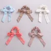 Hårtillbehör 20 datorer/Lot Women Girls Cotton Bows Scrunchies Elastic Bands for Girl's Bowknot Tie Ponyil Holder