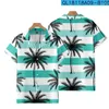 Casual herenoverhemden Kokospalm bedrukt Hawaï herenoverhemd korte mouw Cubaanse feestkleding vintage kleding streetwear