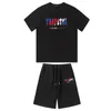 Trapstar Mens T-shirts T shirt Designer Shirts Embroidery Printed Letter Luxury Rainbow Color Summer Sports Casual Short Outfit Tracksuit Tidal flow design 558ess