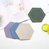 Table Mats 1Pcs Candy Color PU Leather Coasters Decoration Pad Waterproof Non-slip Heat Insulation Tea Coffee Cup Mat Kitchen Gadgets