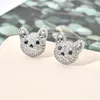 Stud Earrings High-quality Fashionable Cute Dog-head Zircon For Women/girls Sweet Romantic Wedding Party Jewelry ER-364