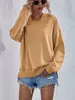 Fleece Hoodie Frauen mit Kapuze beiläufige lose Bluse einfarbige Sweatshirts 2023FW Straße Hipster Designer Hoodies