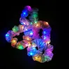 أشرطة مطاط الشعر LED Scrunchies للنساء Glow Scrunchy Light Up Girls colorf tie tie tie mti mti in the Dark Exclists Christmas OTFQ7