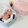 Cosmetic Bags Quilted Make Up Bag For Women Storage Portable Toiletry Female Beauty Case Cotton Floral Soft Pouch