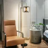 Floor Lamps Led Lamp Modern Minimalist Art Smoky Gray Glass Shade Bedroom Sofa Bedside Living Room Home Decor Study Light Fixture