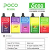 POCO BE 5000 puffs electronic cigarette disposable vape rechargeable mesh coil with 15ml vape pod 5pcs display US local warehouse