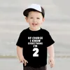 T-shirts Of Course I Know Everything I'm 3 Kids Funny 1-10 Years Birthday T Shirt Black Boys Girls Short Sleeve Tshirt Children Tops 230606