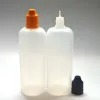 Free Shipping Hot Empty E-cig Liquid Plastic Dropper Bottle with Childproof Cap Needle Tip 120ml Soft PE 1pcs ZDPT