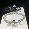 New Fashion Chain Bracciali Test superato 7mm 8mm S925 Sterling Silver Moissanite Diamond Rope Bracciale per uomo Donna Bel regalo