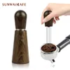 Outils BORREY Solide Acier inoxydable Café Tampers 58mm 57.5mm 51mm 49mm Espresso DIY Manuel Machine À Café Accessoires Poudre Marteau