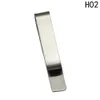 Neck Ties Fashion Gentleman Slim Collar Stainless Steel Tie Clip Black Silver Metal Necktie Bar Men Clothing Accessories 230605