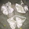 First Walkers Handmade Bow Luxury S Baby Girl Shoes Band First Walker Sparkle Bling Crystals Princess Shoes Shower Gift 230606