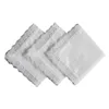 Flera stilar 25 cm bomullsvit näsduk spets vit näsduk diy graffiti broderi handduk tryck dam liten fyrkantig handduk