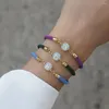 Charm Armband 2023 Trendy A-Z Inledande bokstavsarmband för kvinnor Klassisk justerbar färgglad repsmyckespresent