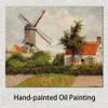 Knokke BelgiumのWindmill手作りのカミーユのピサロ絵画ランドスケープ印象派のキャンバス玄関の装飾のための芸術