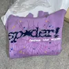 Мужская толстовка с капюшоном фиолетового цвета Sp5der 555555 2023ss, джемпер для мужчин и женщин Young Mob Spider Web Star Letter NA1Y
