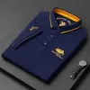 Marque polo en coton brodé haut de luxe haut de gamme pour hommes 2022 été décontracté revers T-shirt à manches courtes mode coréenne hommes L230520