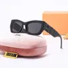 Óculos de sol Miu Luxury para mulheres com lentes ovais resistente à radiação UV400 personalizado retrô para mulheres com armação pequena placa avançada