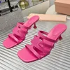 Women's elegant slippers luxury designer sandals fashion leather platform shoes classic sexy high heels outdoor non-slip beach shoes comfortable breathable flats