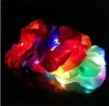 LED Luminous Bands Scrunchies Women Girls Headwear Rope Prosty nadgarstek pierścienie opaski gumowe akcesoria 20pcs