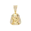 Pendant Necklaces Designer Gold Cz Cubic Zirconia Blingbling Franklin Portrait Necklace Mens Hip Hop Iced Out Diamond Rapper Jewelry Dhl5D