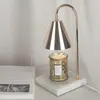 Lâmpadas pendentes ouro vela de cera elétrica derretendo luz mais quente com base de mármore mesa romântica Yankee para decoração de quarto