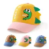 Czapki czapki Baby Baseball Cap for Boy Girl Cartoon Dinosaur Regulowane Sun Visor Hat Spring Summer Infant Hat 1-4y 230608