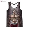 Men's Tank Tops Fashion Summer Baki Hanma Tank Tops Men Sleeveless Spring Summer Harajuku Streetwear Personality 3D Printed Beach Tops Tees 230607