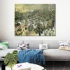 Handmade Canvas Art Boulevard Des Italiens Morning Camille Pissarro Painting Impressionist Landscape Artwork Bathroom Decor