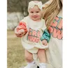 Rompers Autumn Spring Baby Girl Romper Fashion Long Sleeve Letter born Girls Jumpsuits Clothes Infant Girl Sweater Clothes 230606