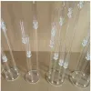 5 pçs Decoração de Casamento Peça Central Candelabro Castiçal Acrílico Castiçal Transparente para Festa de Evento de Casamento B0529A12